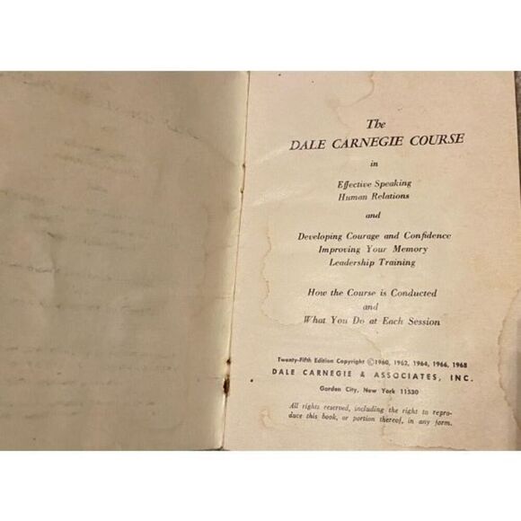 The Dale Carnegie Course Effective Speaking Human Relations Paperback Book - Picture 7 of 13